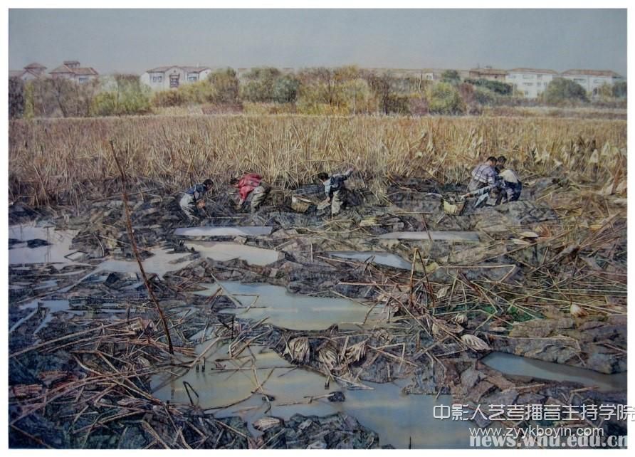 武漢大學教師袁誠作品《十里荷塘到我家》
